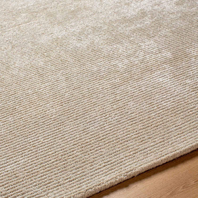 Jett Solid & Border Rug, Light Brown