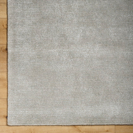 Jett Solid & Border Rug, Medium Gray