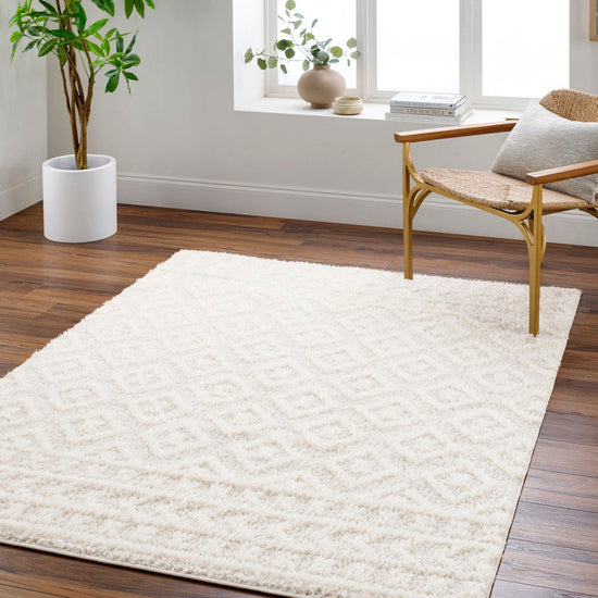 Shatora Modern Area Rug, Light Beige