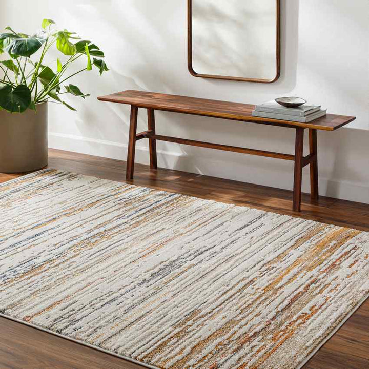 Ian Modern Rug, Burnt Orange