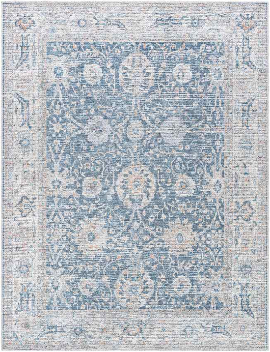 Naheed Traditional Washable Rug, Slate Gray