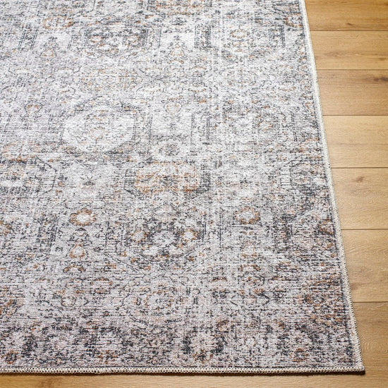 Teddy Traditional Washable Rug, Dark Brown