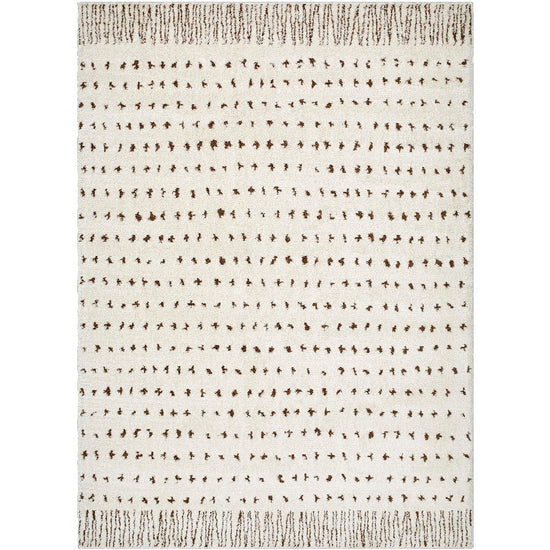 Haily Modern Rug, Ivory/Brown