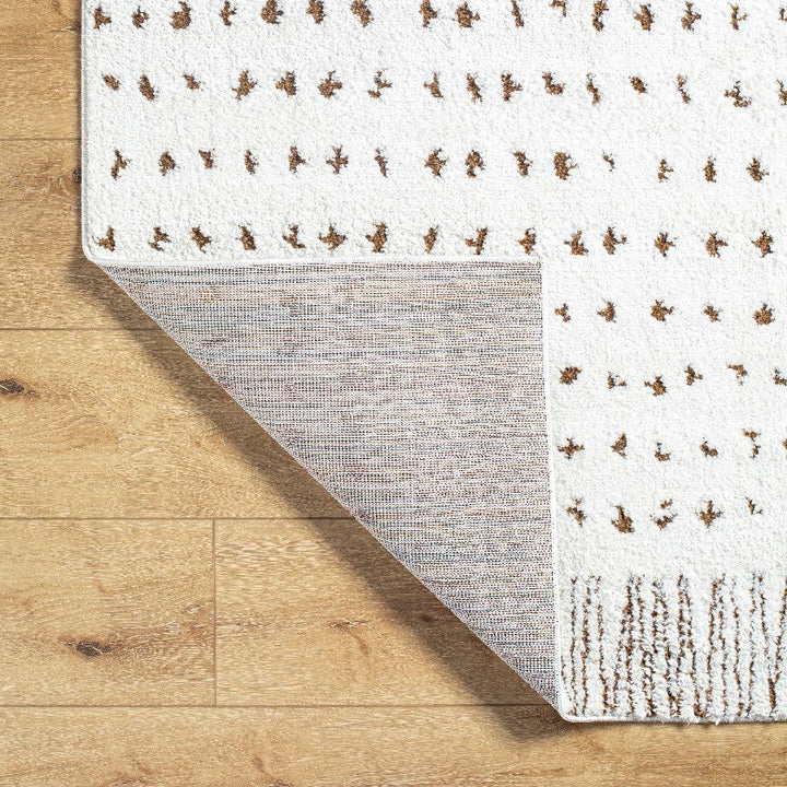 Haily Modern Rug, Ivory/Brown