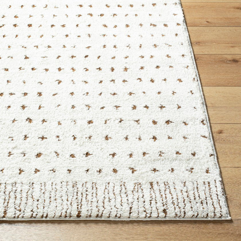 Haily Modern Rug, Ivory/Brown