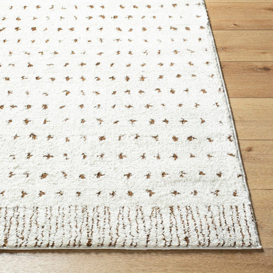 Haily Modern Rug, Ivory/Brown