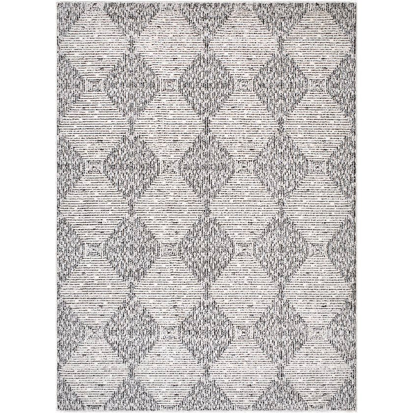 Javonne Modern Rug, Ivory/Black