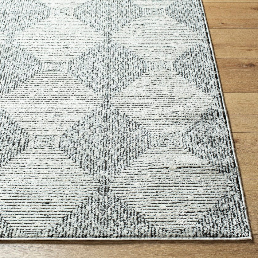 Javonne Modern Rug, Ivory/Black