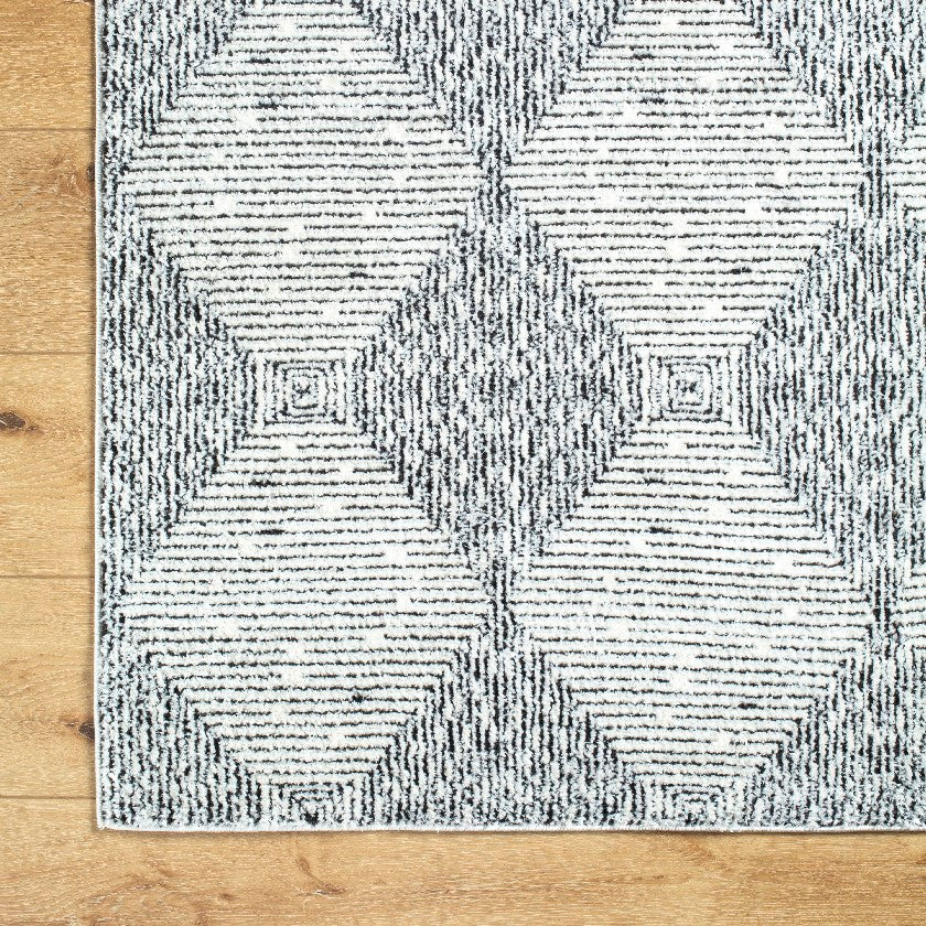 Javonne Modern Rug, Ivory/Black