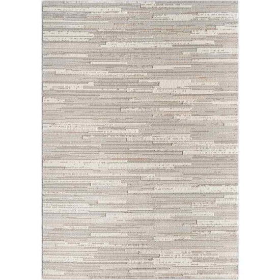 Shone Modern Area Rug, Light Gray/Medium Brown