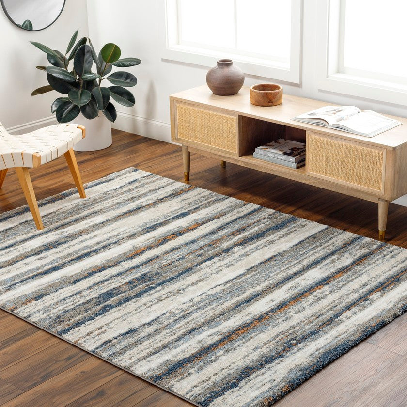 Rayshon Modern Rug, Dark Blue