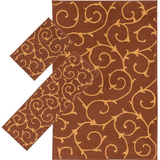 Shemicka Bohemian/Global Area Rug, Brown/Camel