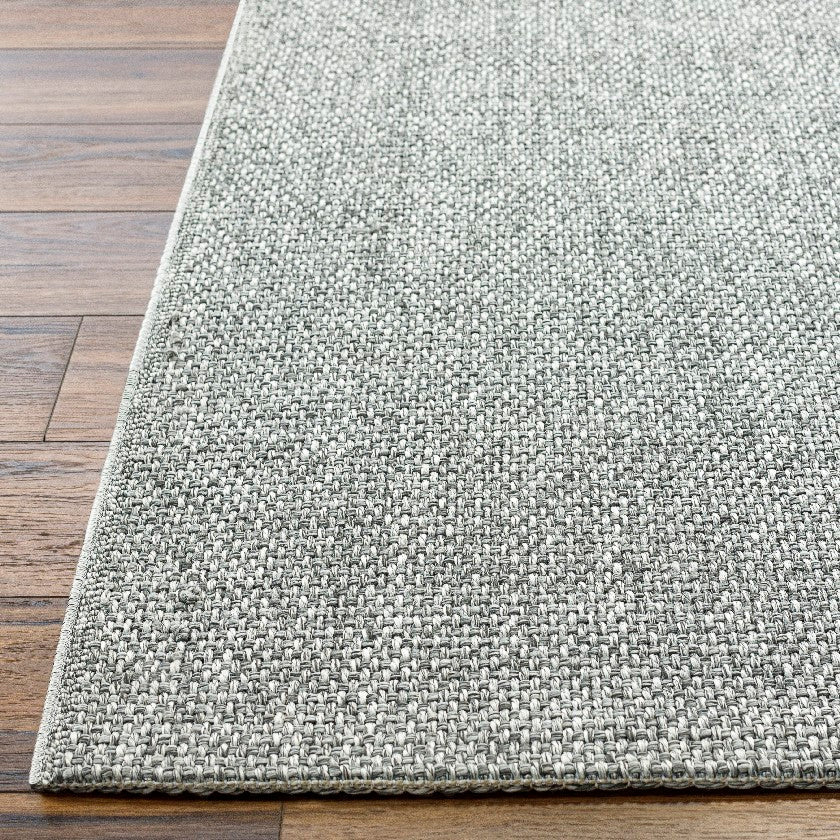 Nalani Solid & Border Rug, Silver