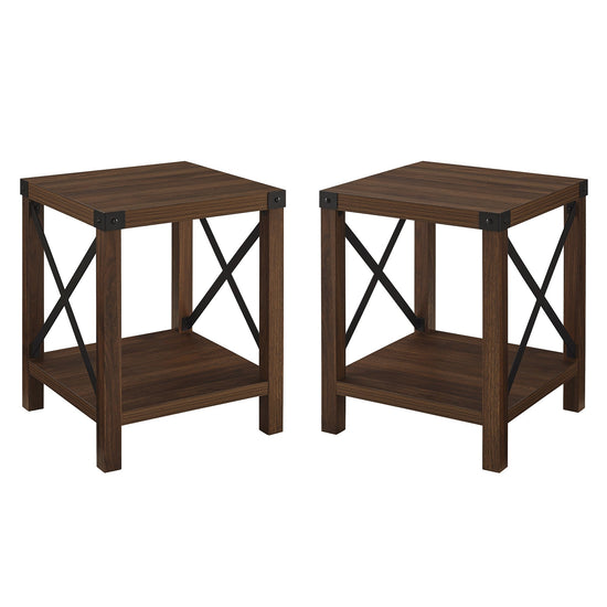 Metal X Side Tables, Set of 2