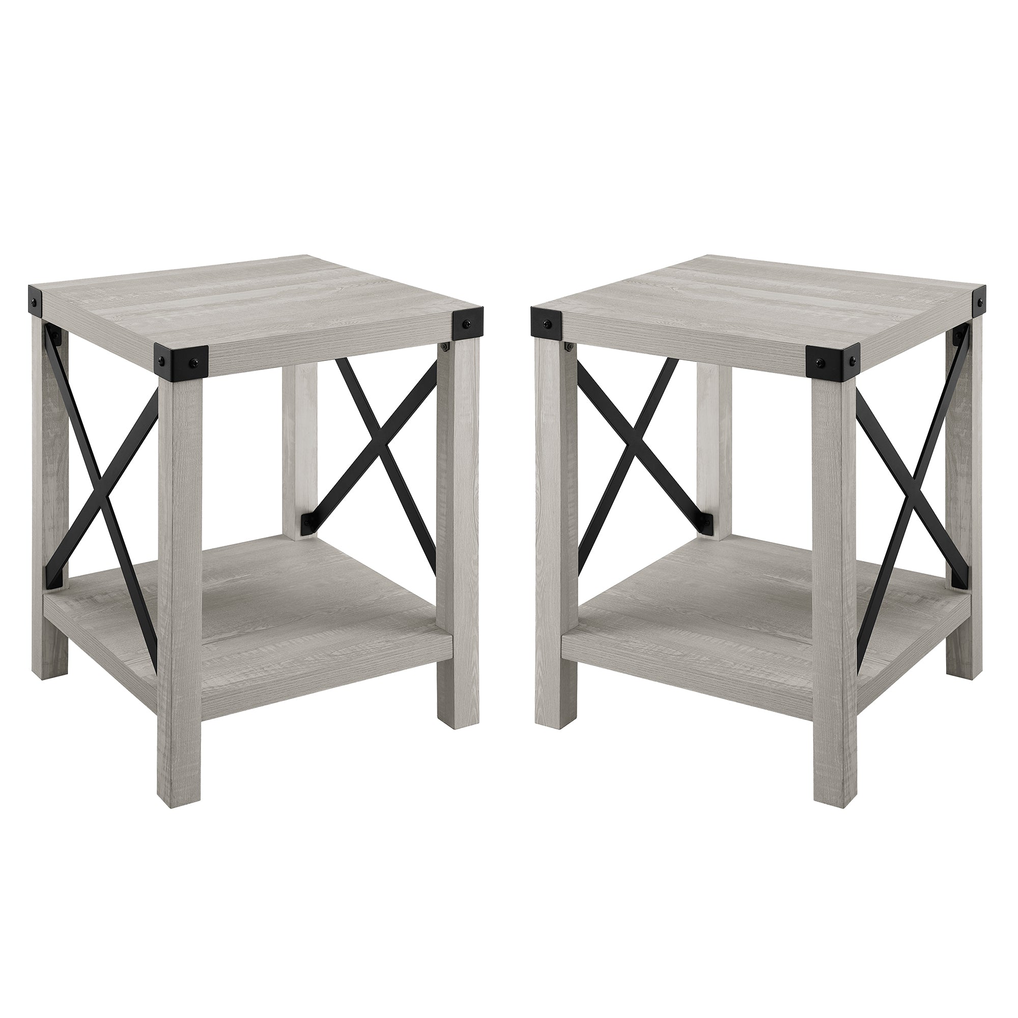 Metal X Side Tables, Set of 2