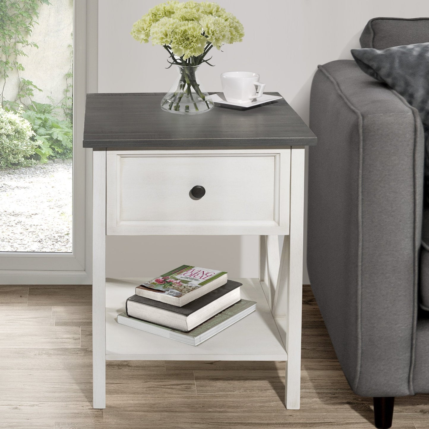 Natalee Wood Nightstand / Side Table