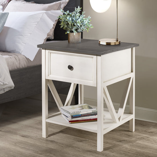 Natalee Wood Nightstand / Side Table