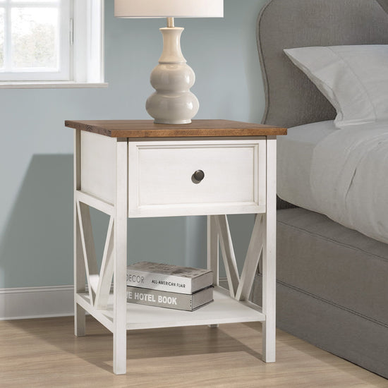 Natalee Wood Nightstand / Side Table