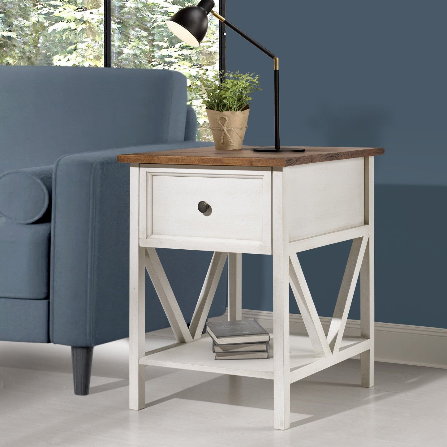 Natalee Wood Nightstand / Side Table