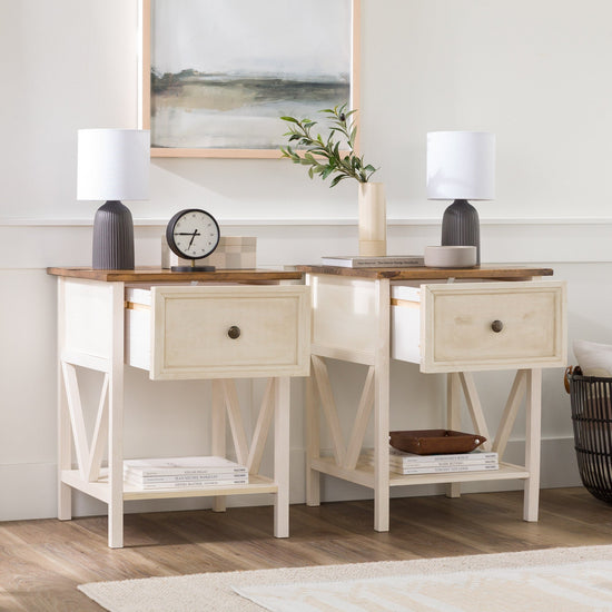 Natalee Wood Nightstand / Side Table