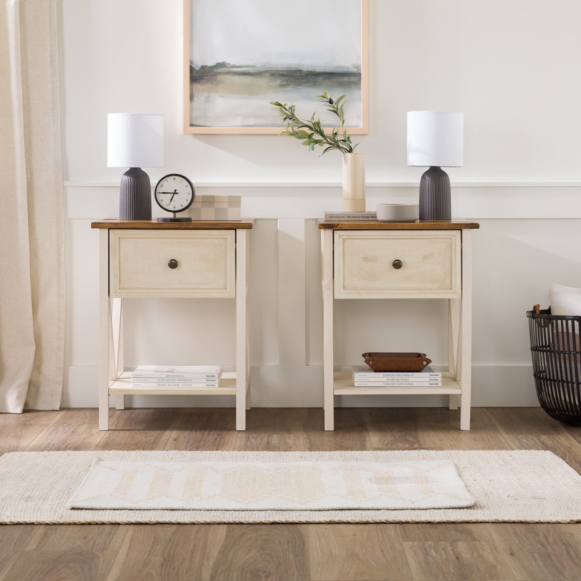 Natalee Wood Nightstand / Side Table