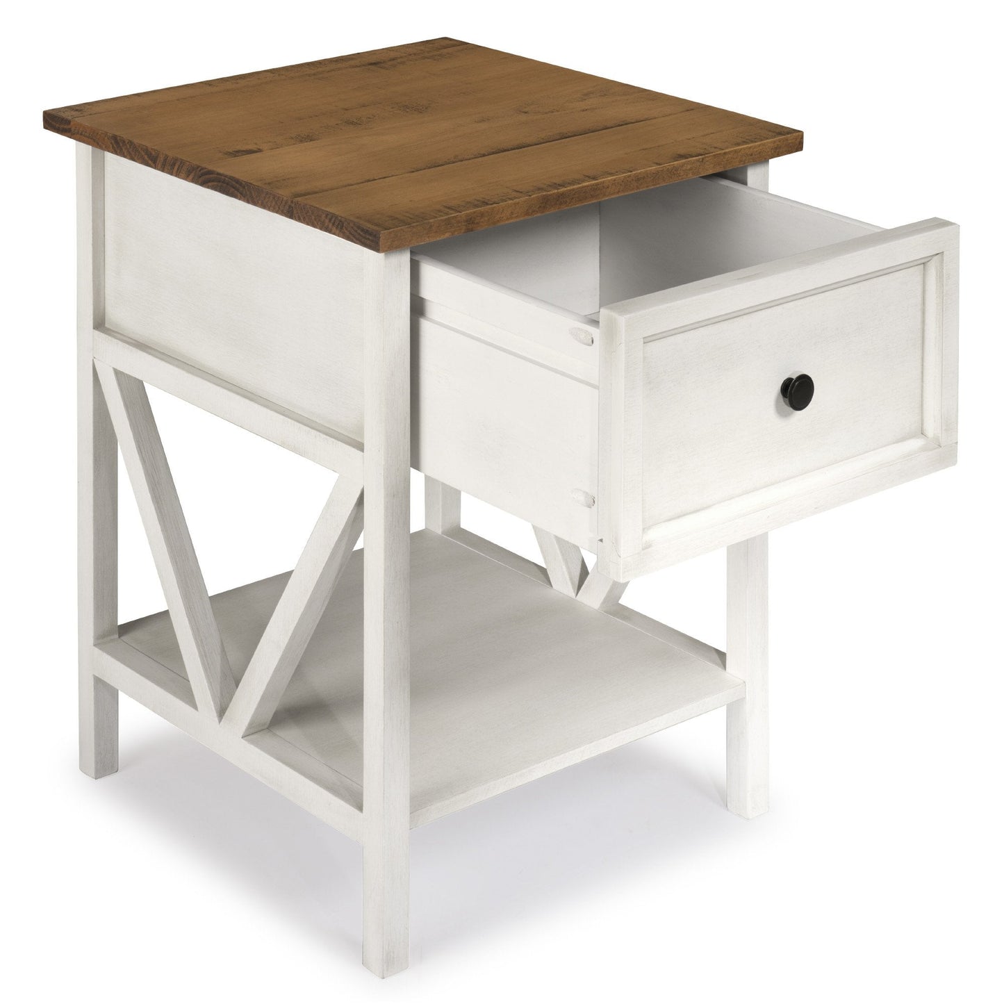 Natalee Wood Nightstand / Side Table