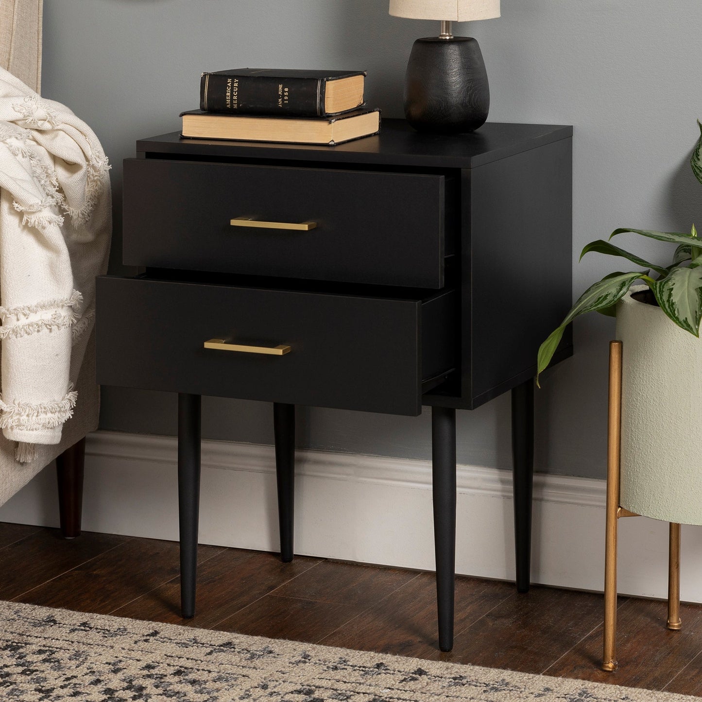 Olivia Two-Drawer Nightstand / Side Table, Set of 2