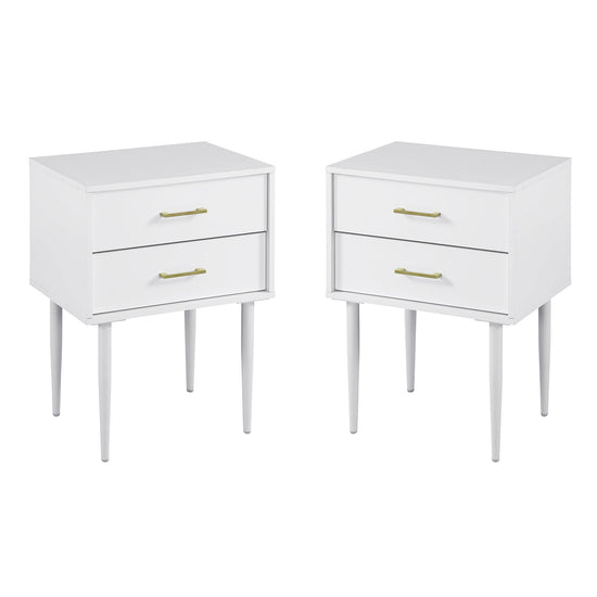 Olivia Two-Drawer Nightstand / Side Table, Set of 2