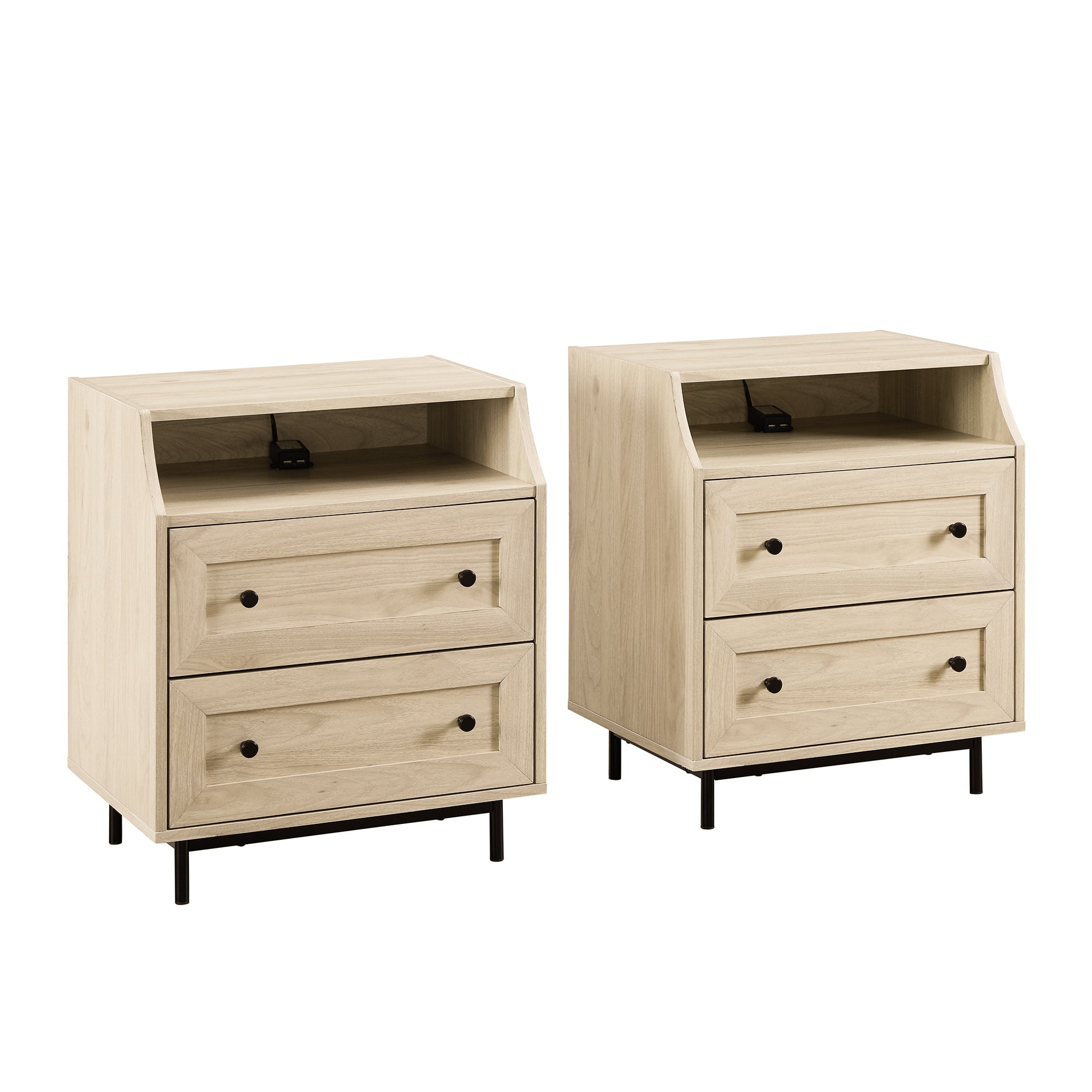 Lisa 2 Drawer Nightstand with USB