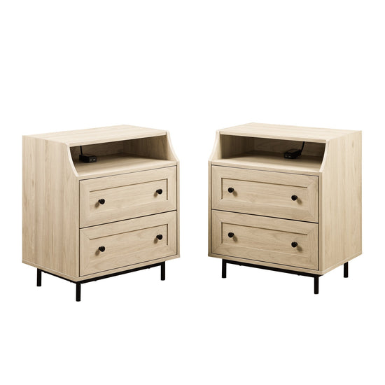 Lisa 2 Drawer Nightstand with USB