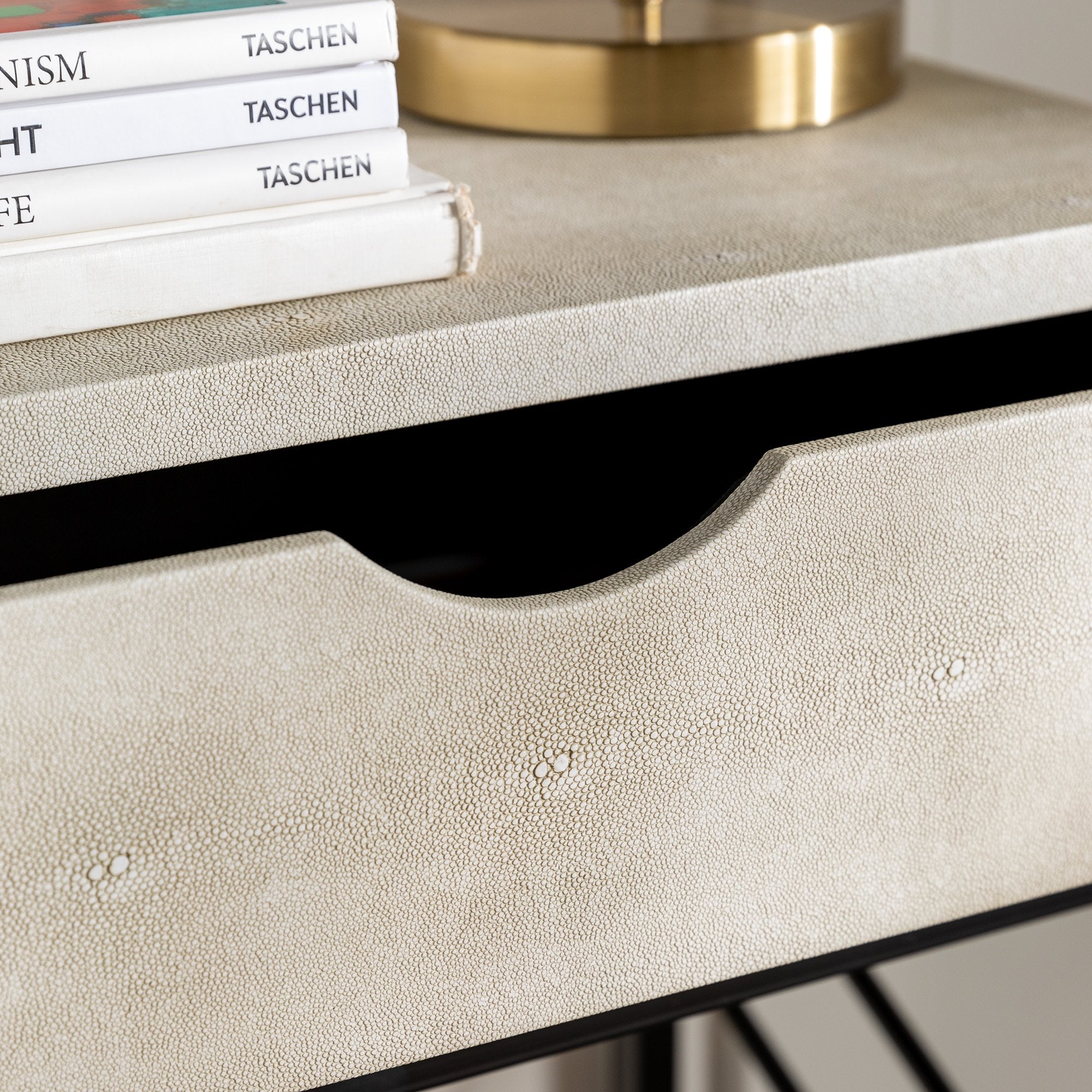 Vetti Faux Shagreen Entry Table