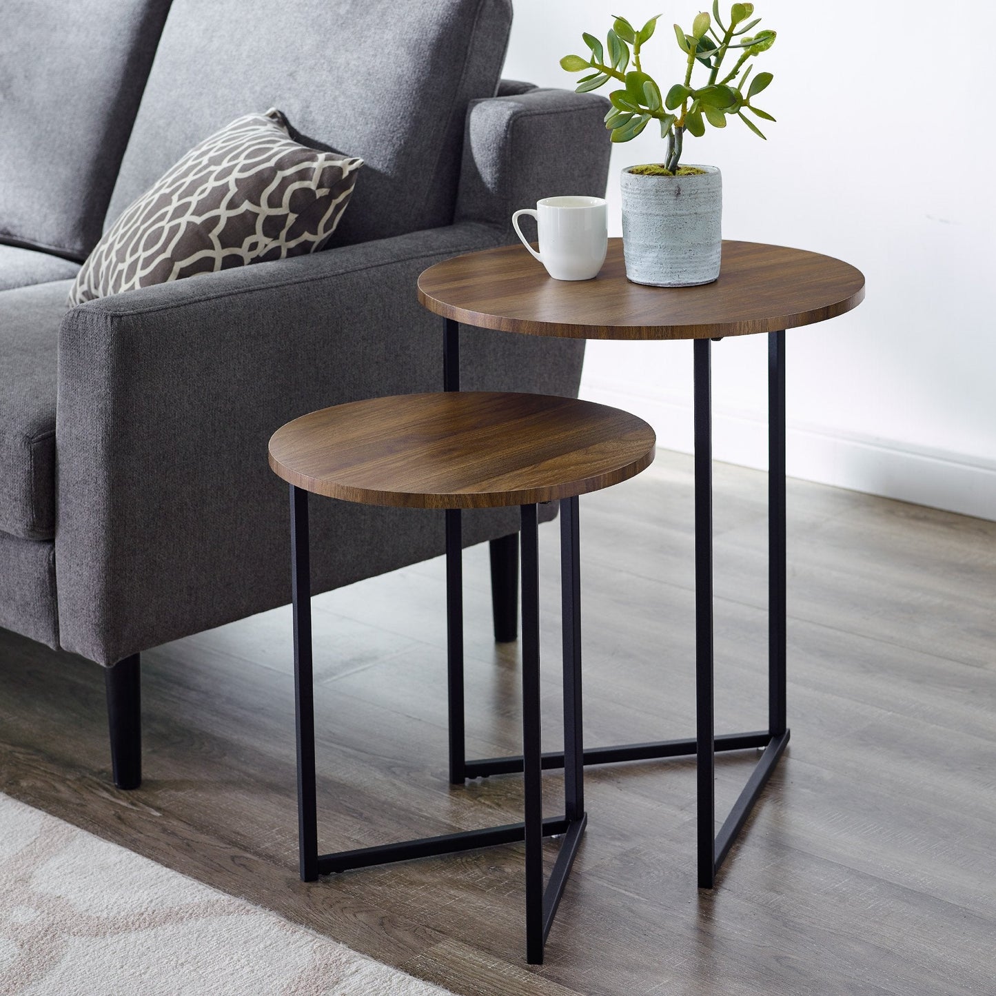 Victoria 2-Piece V Leg Nesting Side Tables