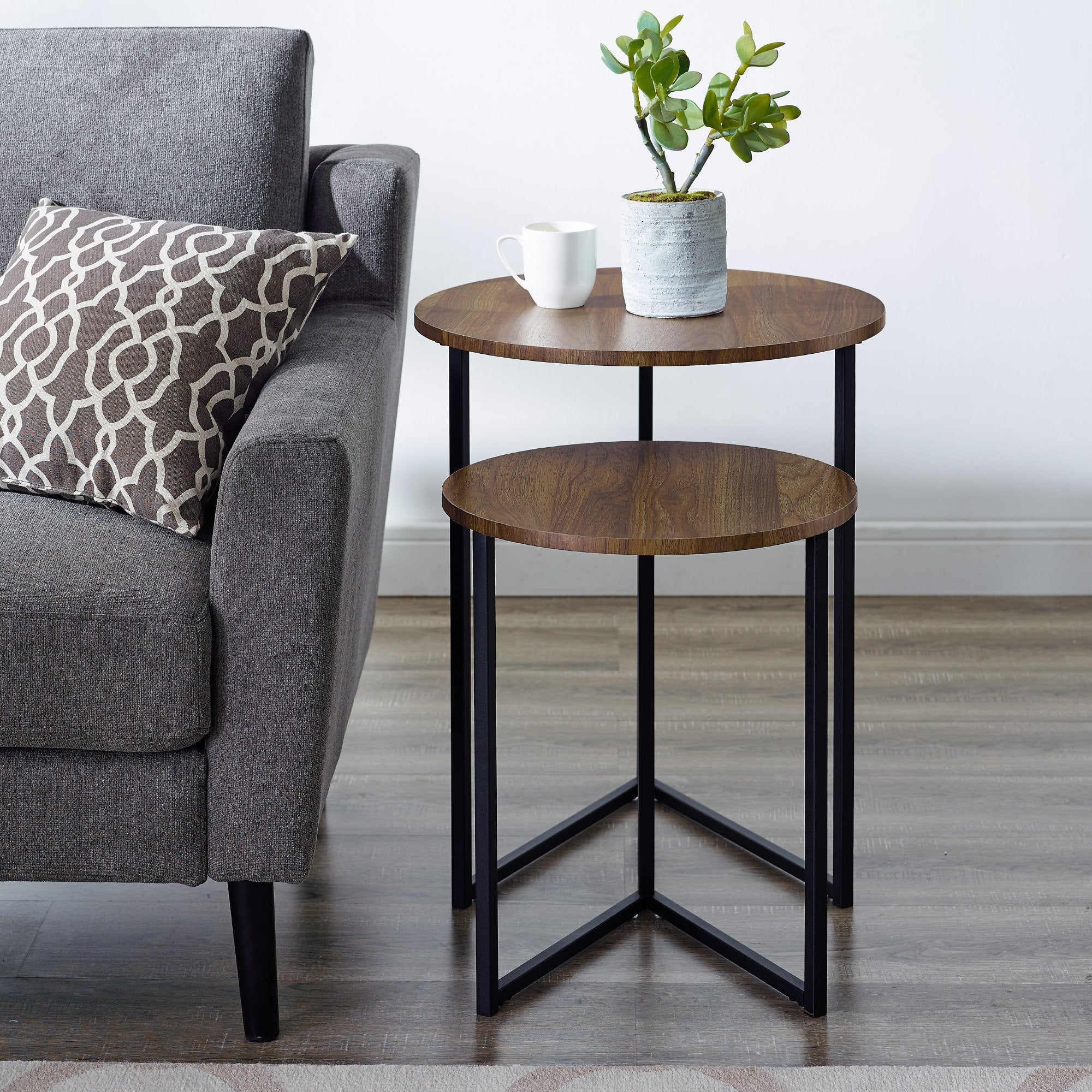 Victoria 2-Piece V Leg Nesting Side Tables