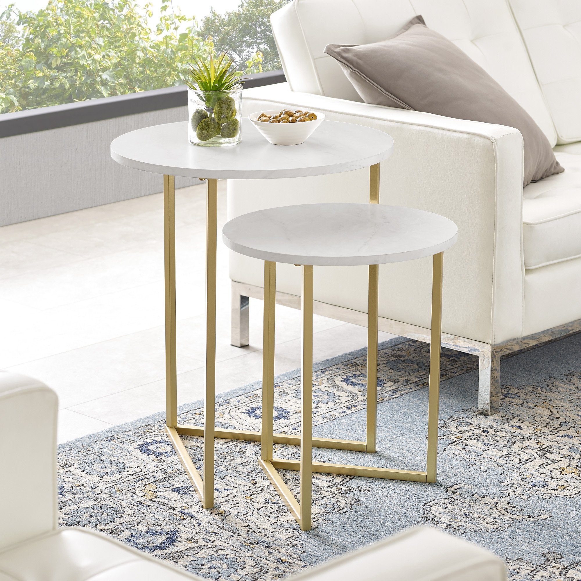 Victoria 2-Piece V Leg Nesting Side Tables