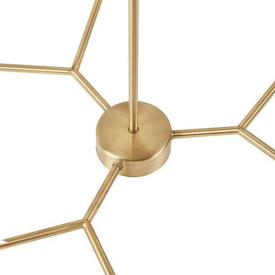 Blaire Blaire Chandelier - Antique Brass/Amber - Mac & Mabel