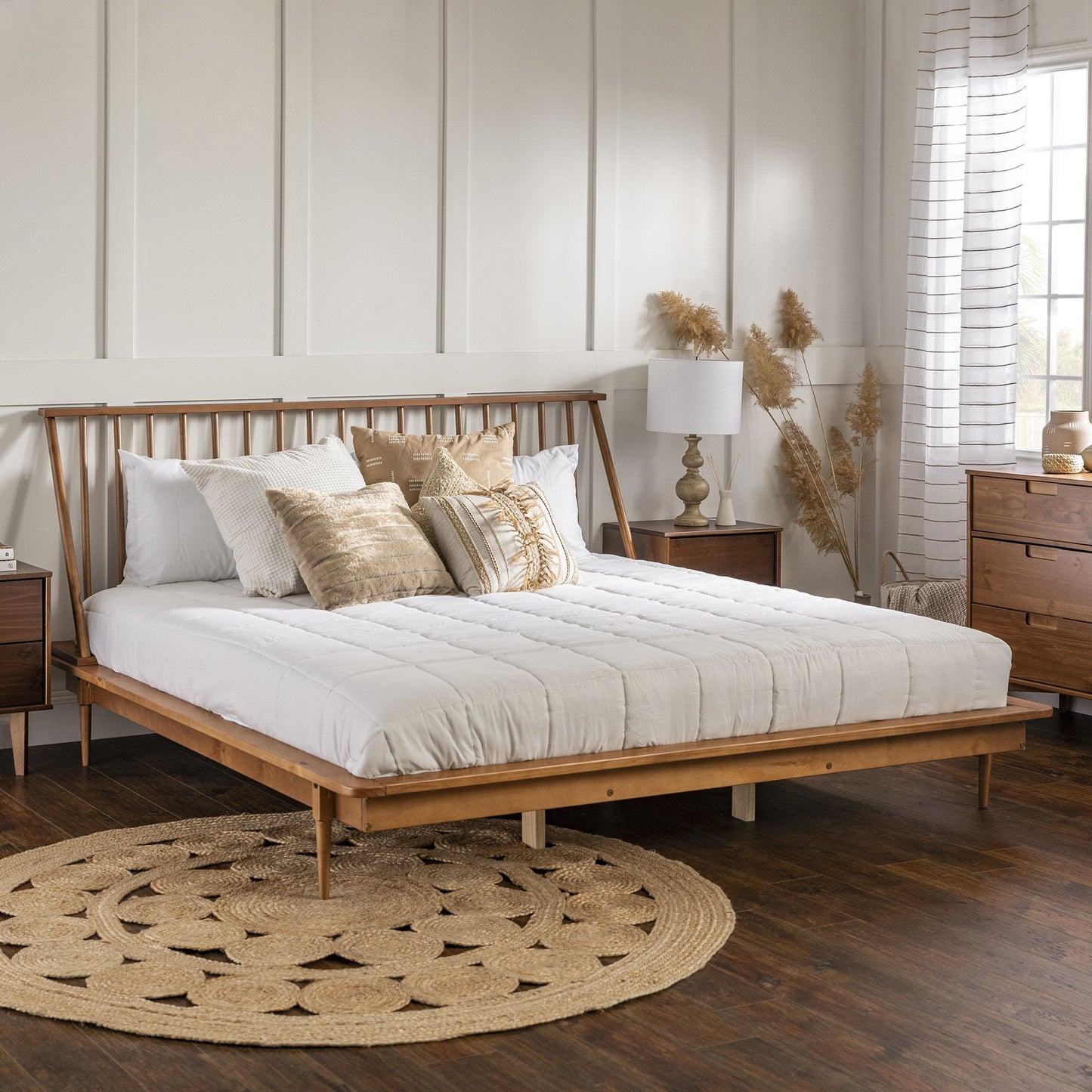 Spindle Back Solid Wood Beds