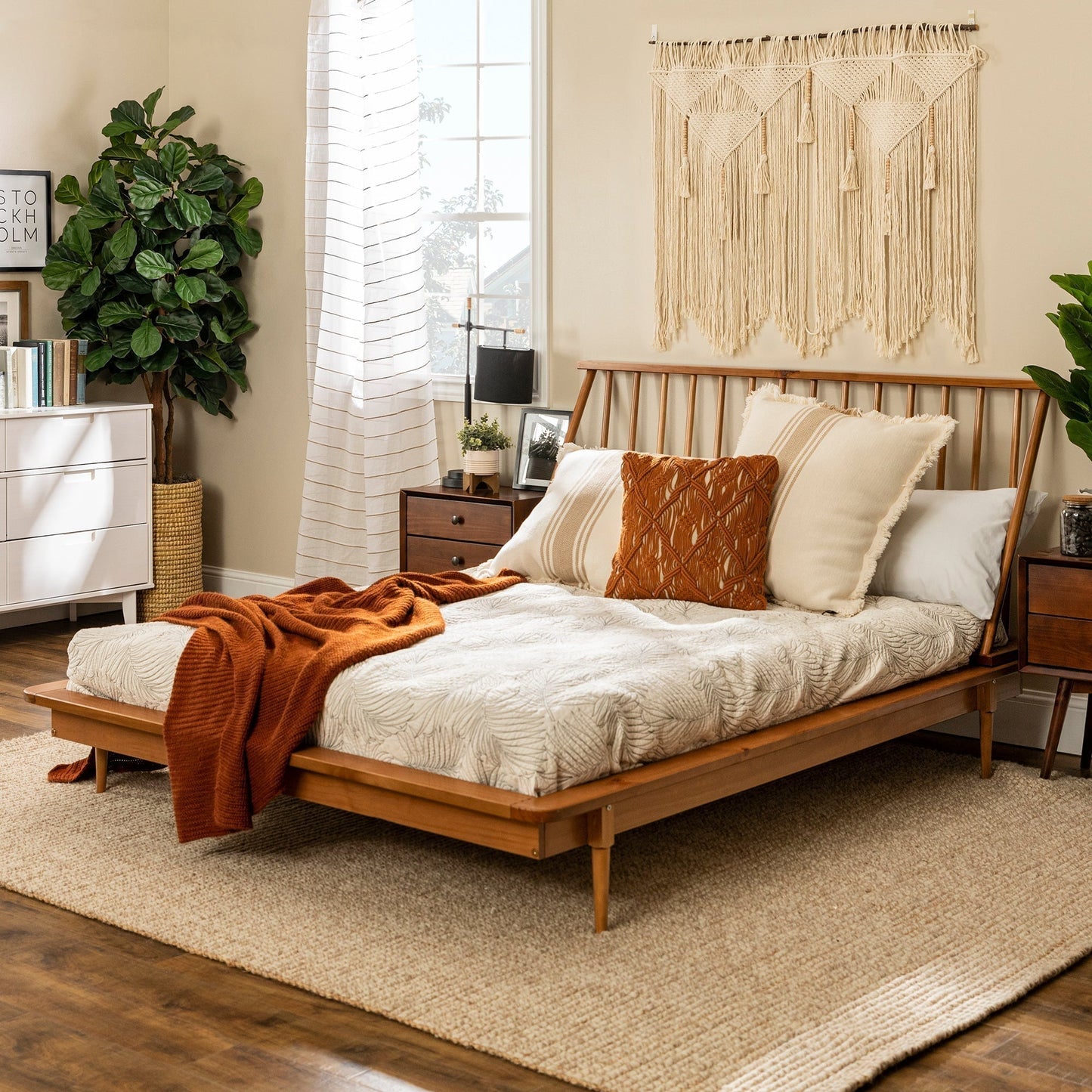 Spindle Back Solid Wood Beds