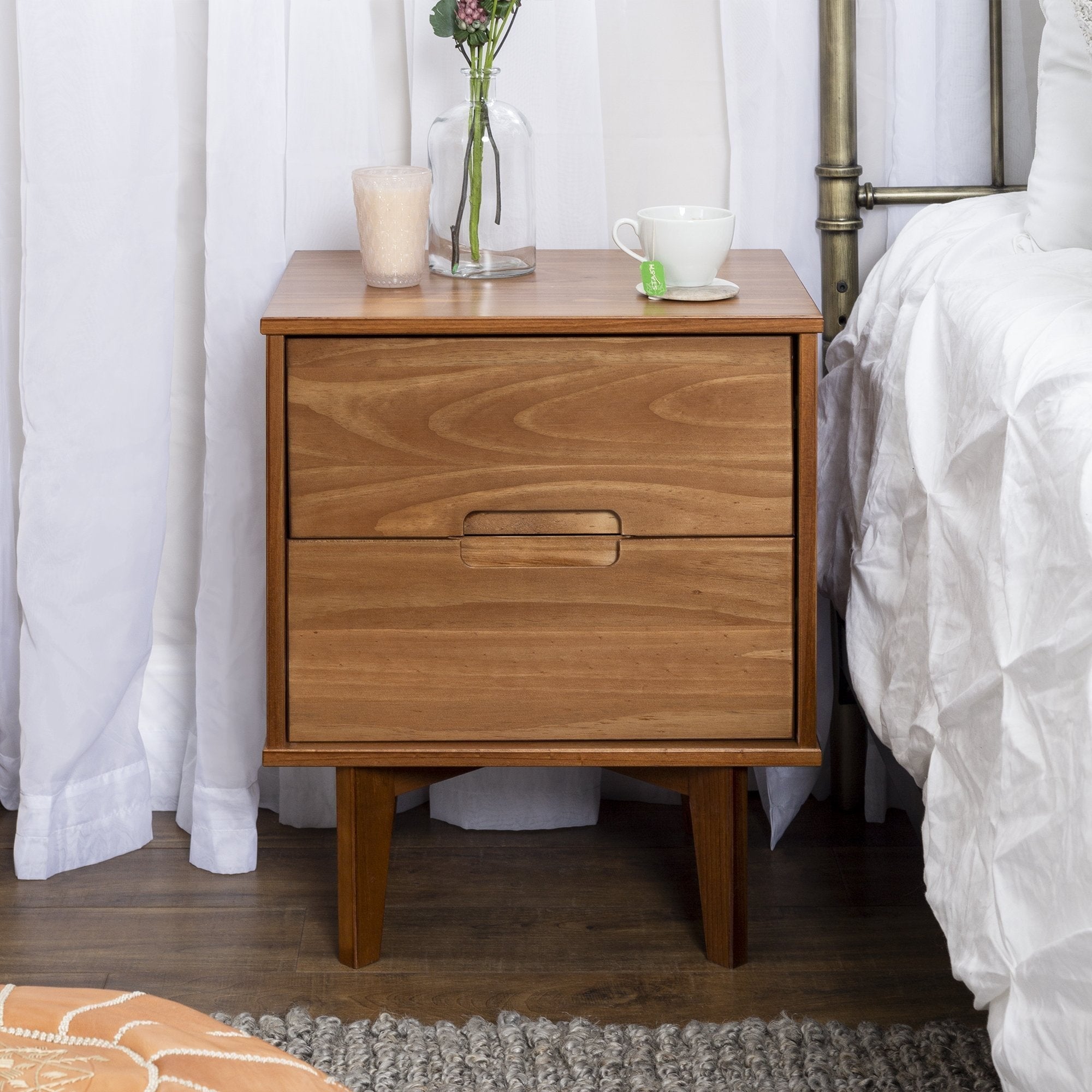 Sloane Mid Century Modern Solid Wood Nightstand