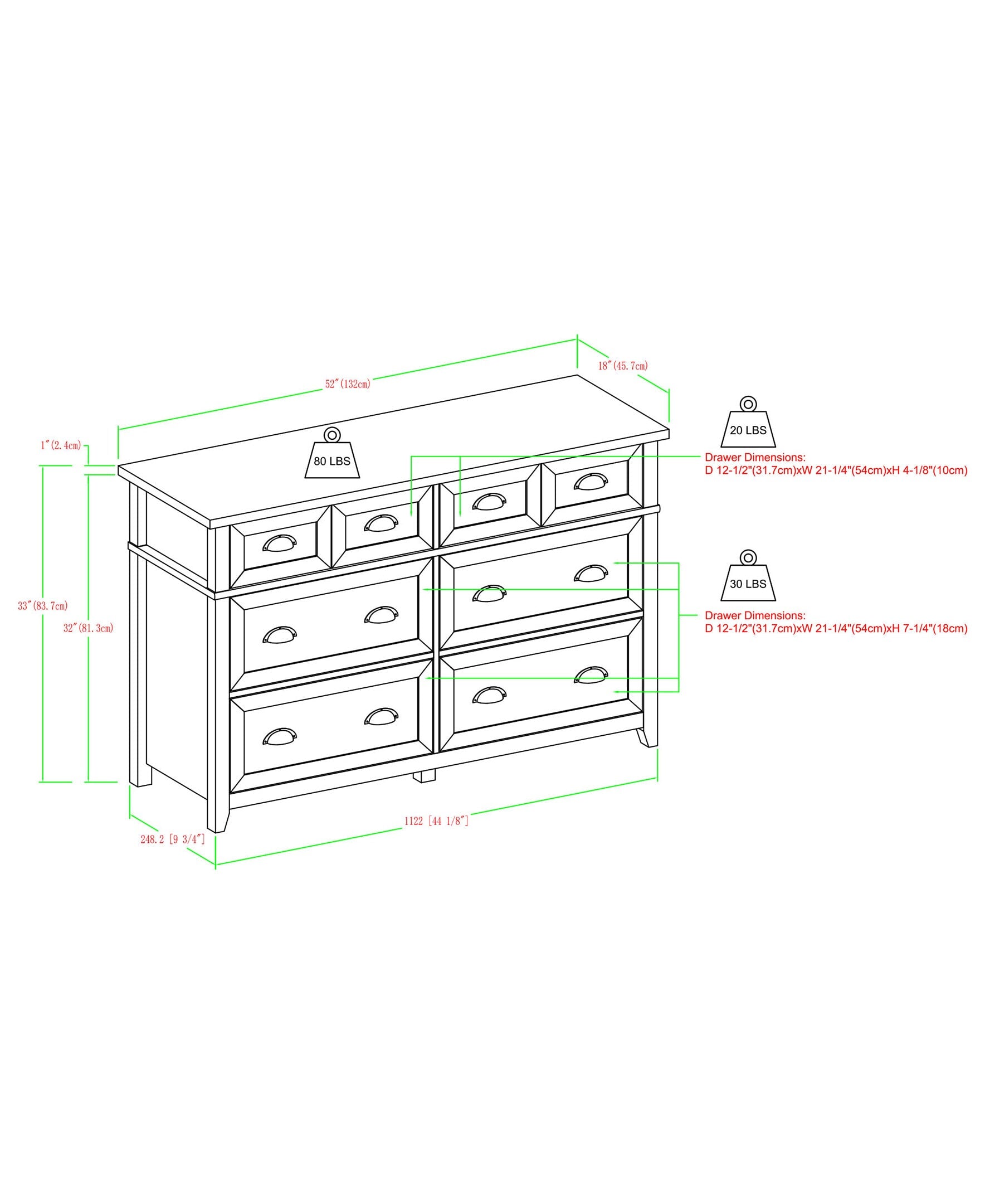 Odette Transitional Farmhouse Collection (Dresser or Nightstand)