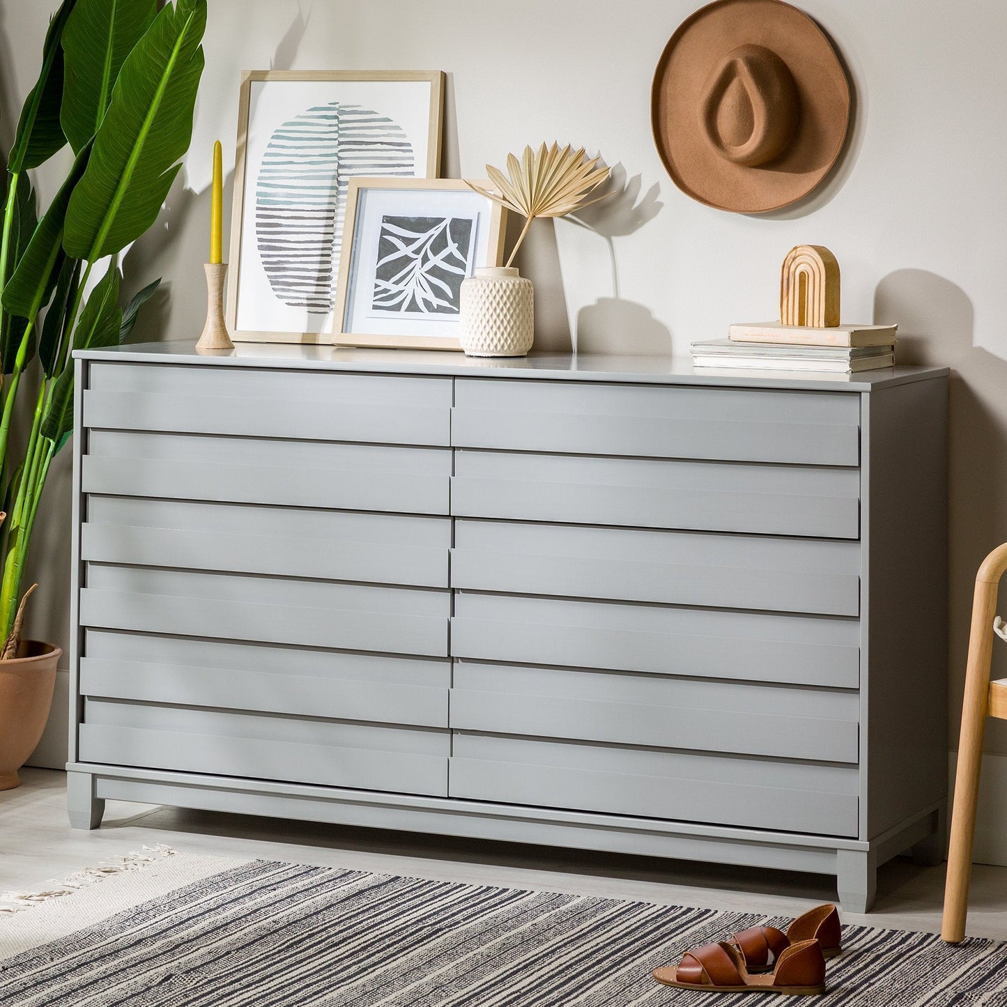 Priya 6-Drawer Solid Wood Dresser