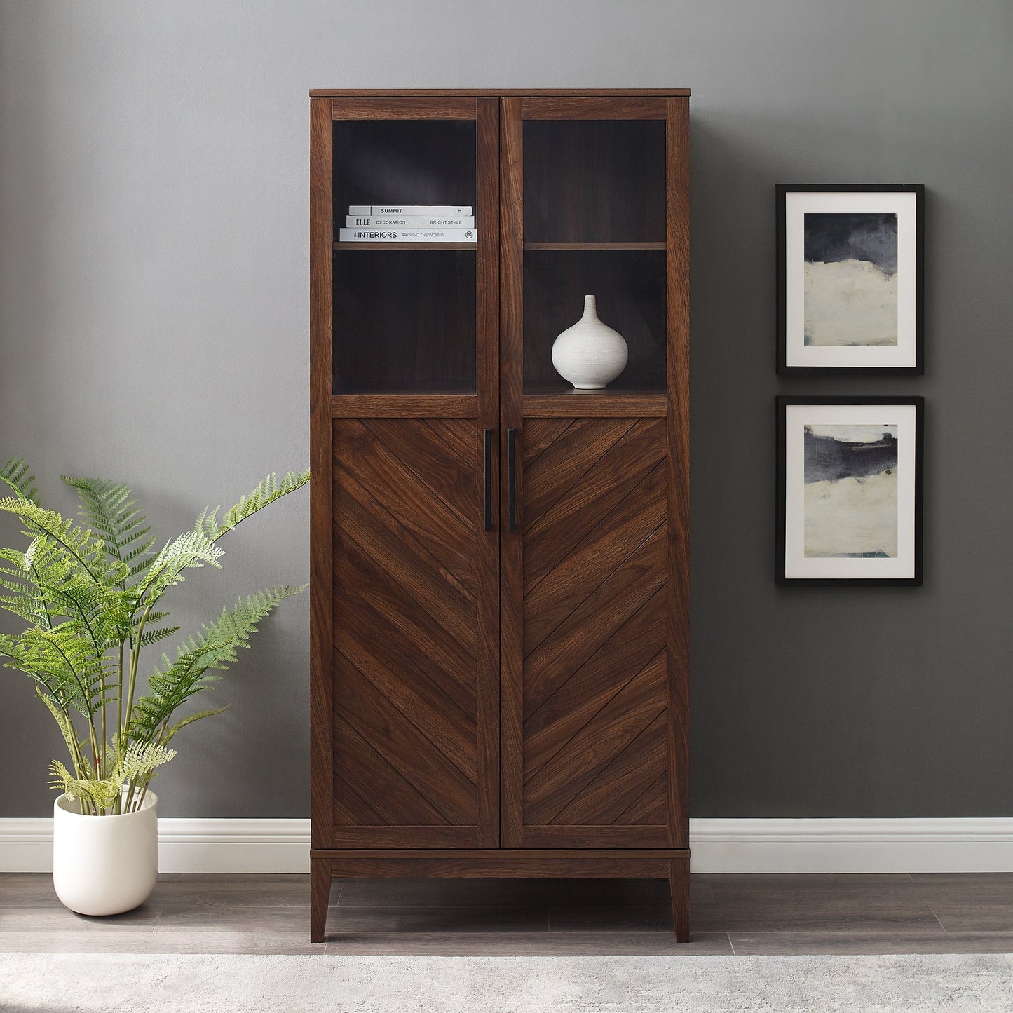 Logan Chevron Storage Cabinet