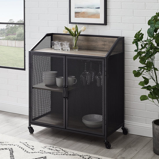 Sona Industrial Bar Cabinet