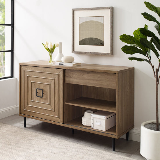 Serena Square Detail Sliding Door Sideboard