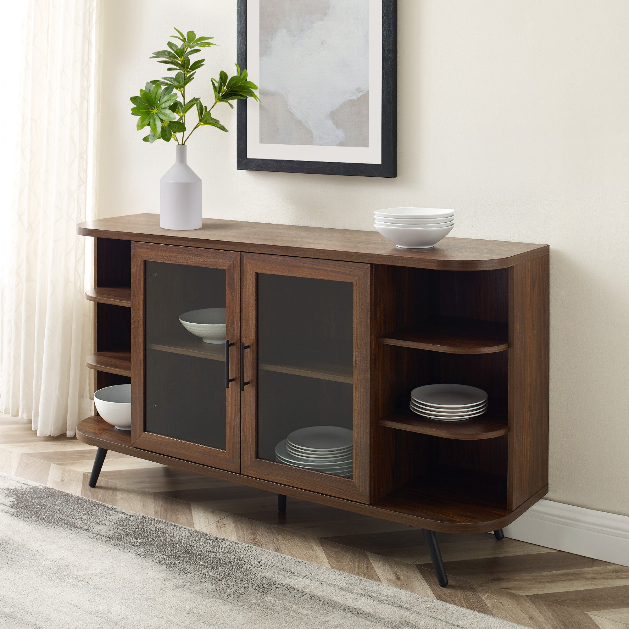 Franny 58" 2- Door Curved End Sideboard