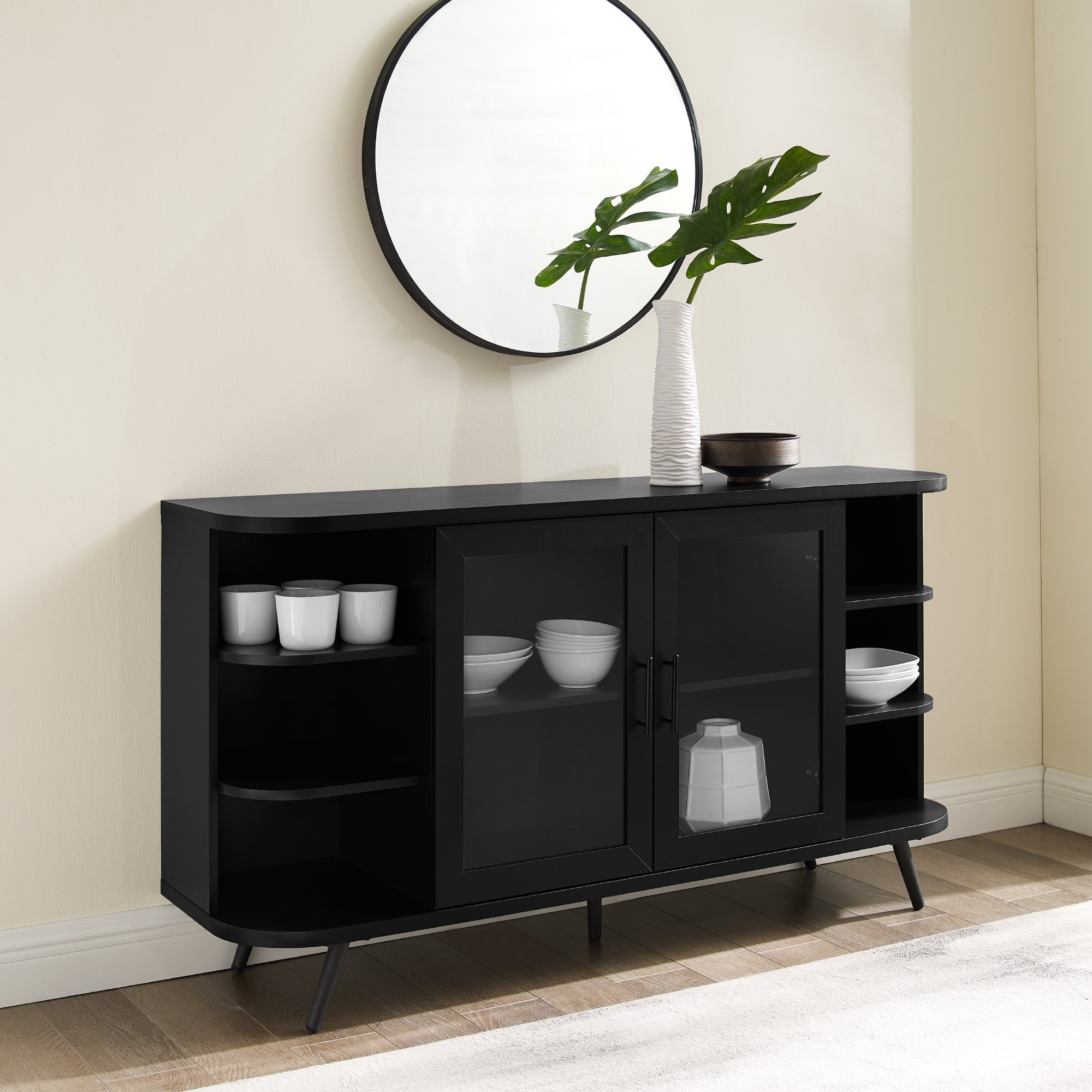 Franny 58" 2- Door Curved End Sideboard