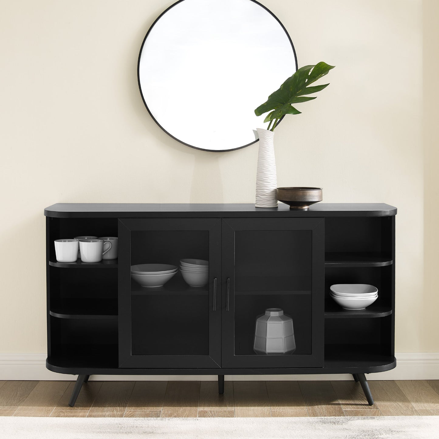 Franny 58" 2- Door Curved End Sideboard