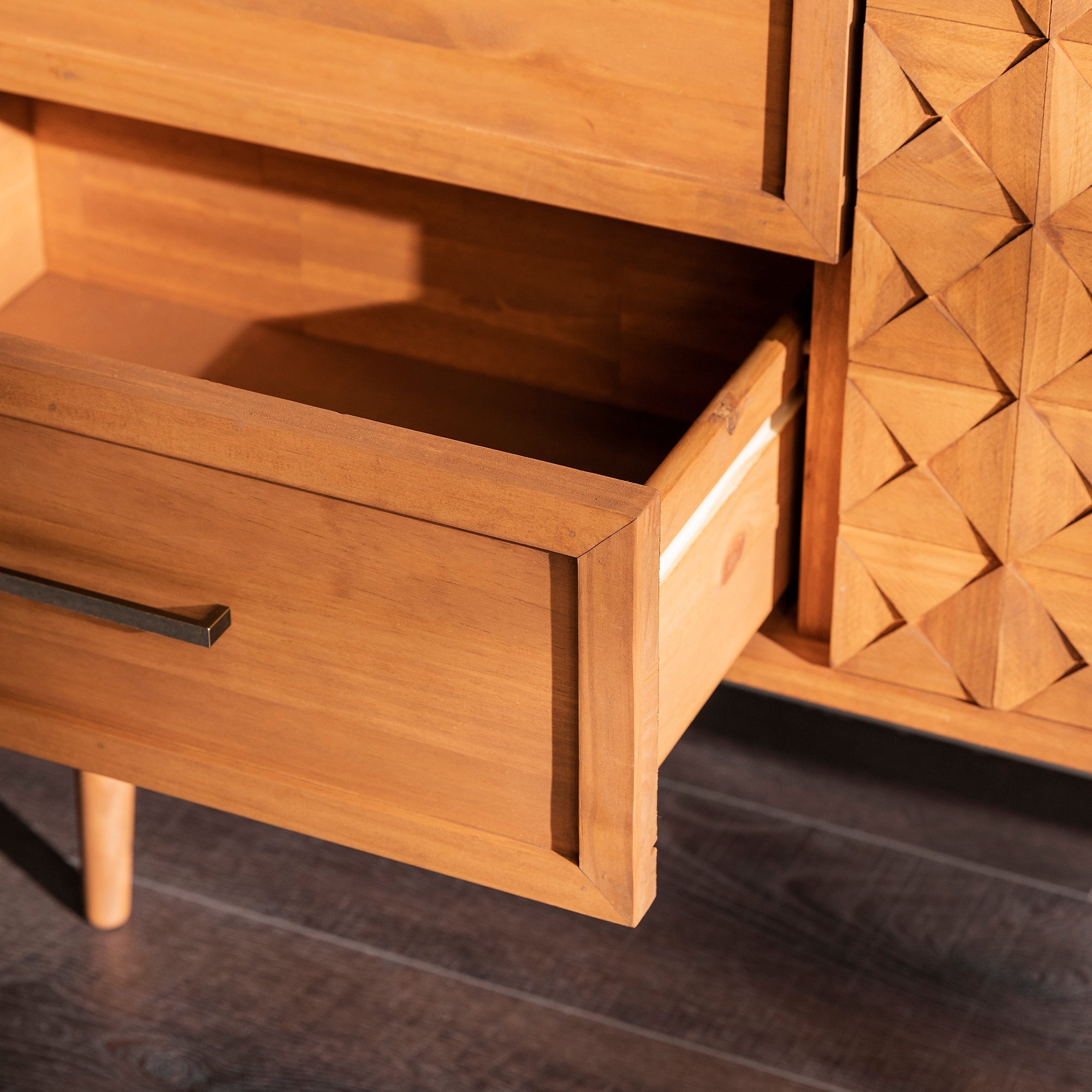 Tessa Solid Wood Prism Sideboard