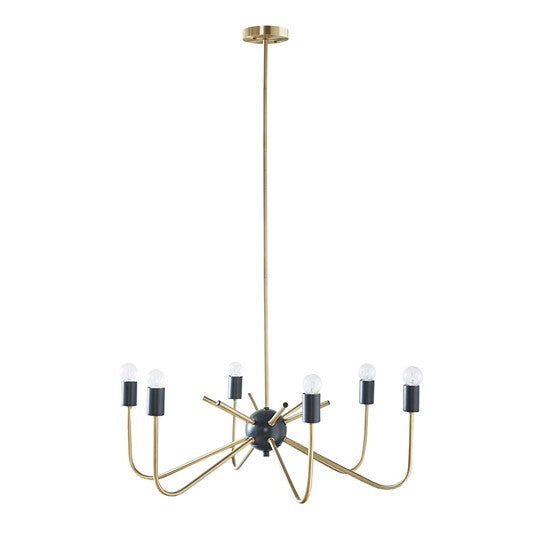 Alexis Alexis Chandelier - Antique Brass/Black - Mac & Mabel