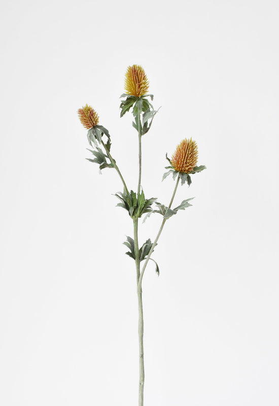 Thistle Spray Stem, 31", Mauve & Yellow