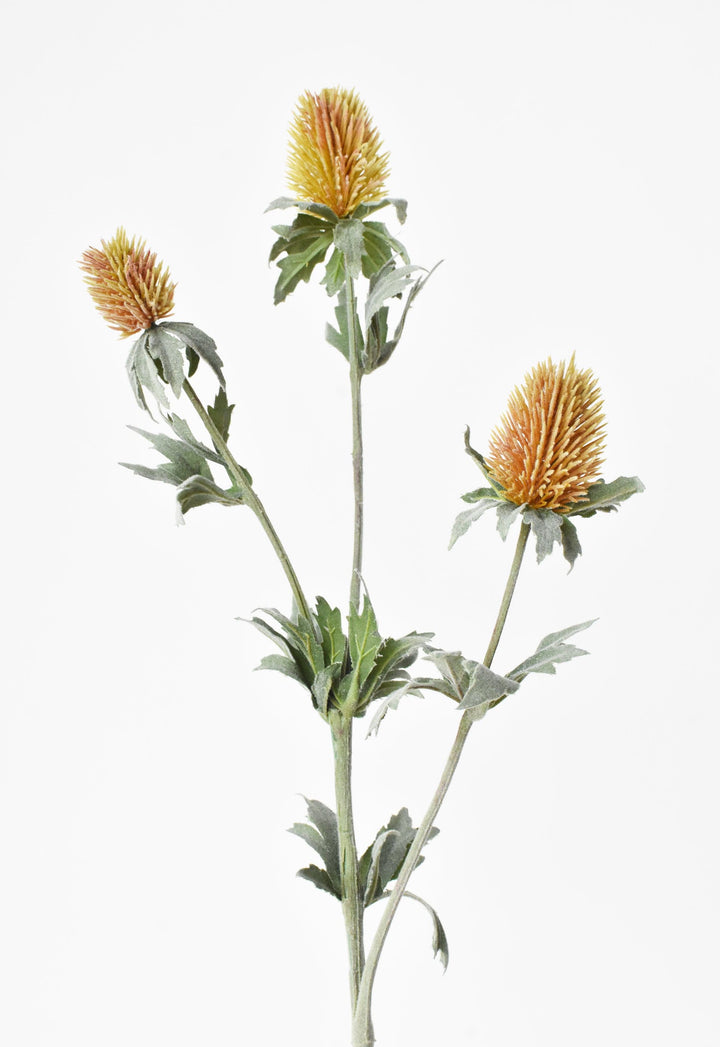 Thistle Spray Stem, 31", Mauve & Yellow